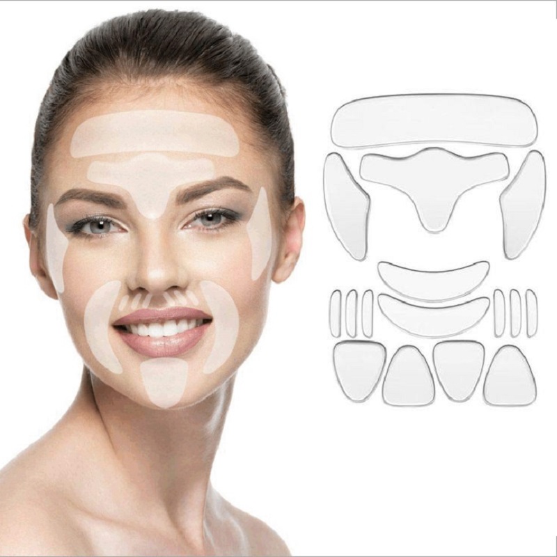 Face Mask Silicone - Toppe antirughe in silicone riutilizzabili per